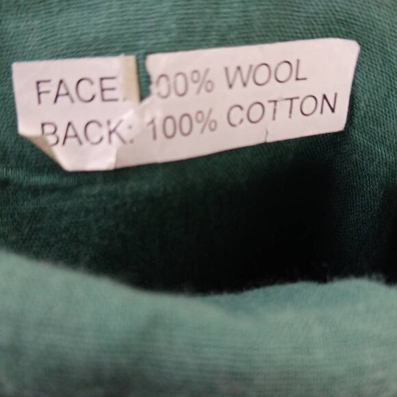 Wool Punch Needle Christmas Stocking Teddy Bear-Horn-Baby Vintage - Picture 6 of 6